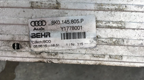 Radiator intercooler Audi A4 B8 cod: 8k0