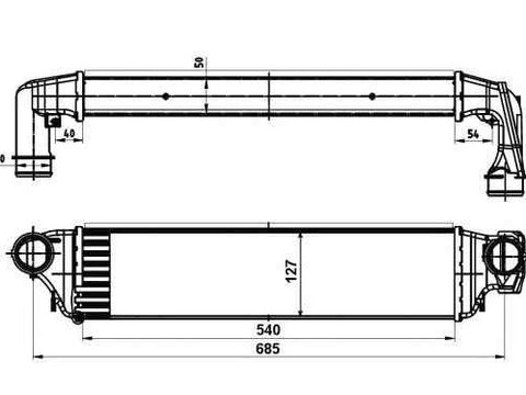 Radiator intercooler BMW Seria 3 Cabriolet (E46) NRF 30119A