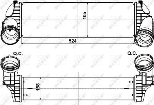 Radiator intercooler BMW X6 E71 E72 NRF 30359