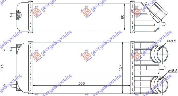 Radiator intercooler Cod 0384J4 , 1384N1 , E256091