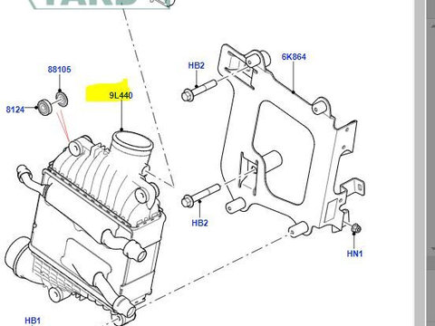 Radiator intercooler Discovery 5 / Velar / Defender 2.0 ingenium