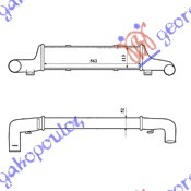 Radiator intercooler MERCEDES E CLASS (W210) 96-99 MERCEDES E CLASS (W210) 99-02 cod A2105000400