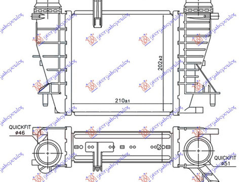 Radiator intercooler motorina NISSAN NOTE 06-13 NISSAN NV 200/EVALIA 09- RENAULT CLIO 06-09 RENAULT CLIO 09-13