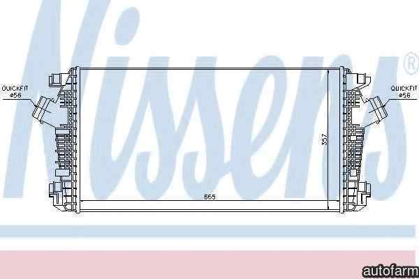 Radiator intercooler OPEL ASTRA J NISSENS 96557