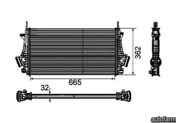 Radiator intercooler OPEL INSIGNIA NRF 30796
