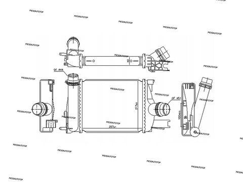 Radiator intercooler Renault Clio 4 0.9 TCe 2013-2019 NOU 144963014R (257x217x40)