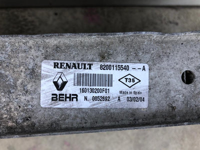 Radiator intercooler Renault Megane 2 8200115540--