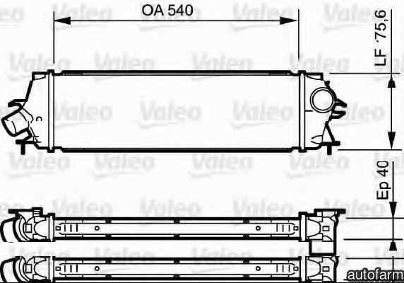 Radiator intercooler RENAULT TRAFIC II platou / sasiu EL VALEO 818771