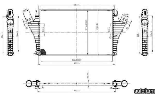 Radiator intercooler SAAB 9-3 Cabriolet YS3F NRF 30858