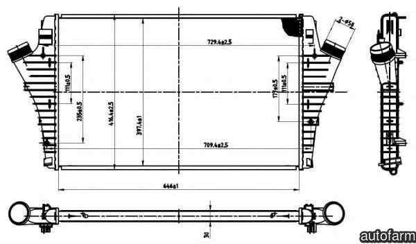 Radiator intercooler SAAB 9-3 combi NRF 30475