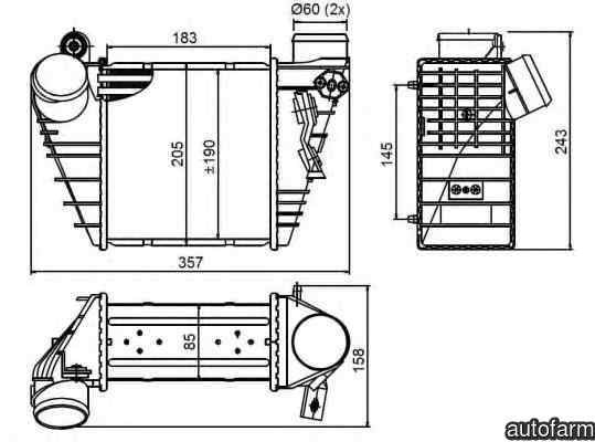 Radiator intercooler SKODA OCTAVIA Combi 1U5 NRF 30847