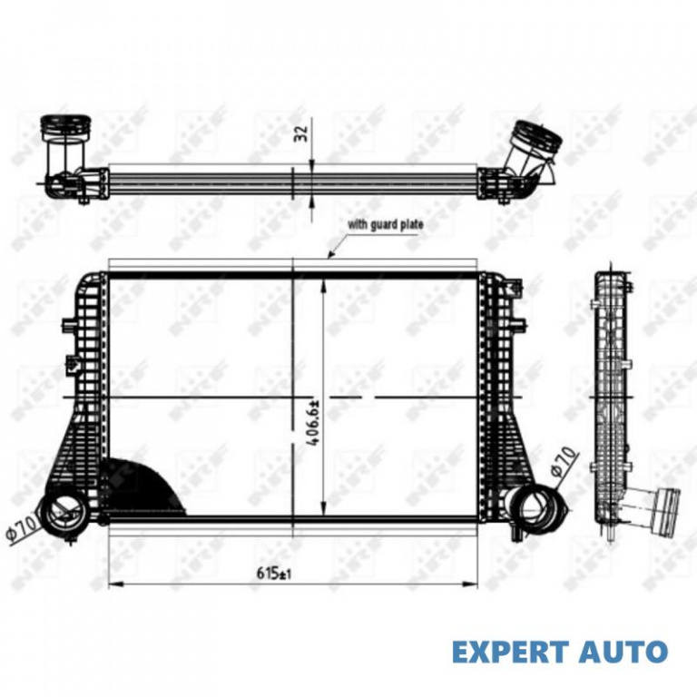 Radiator intercooler Skoda SKODA OCTAVIA Combi (1Z5) 2004-2013 #2 07103028