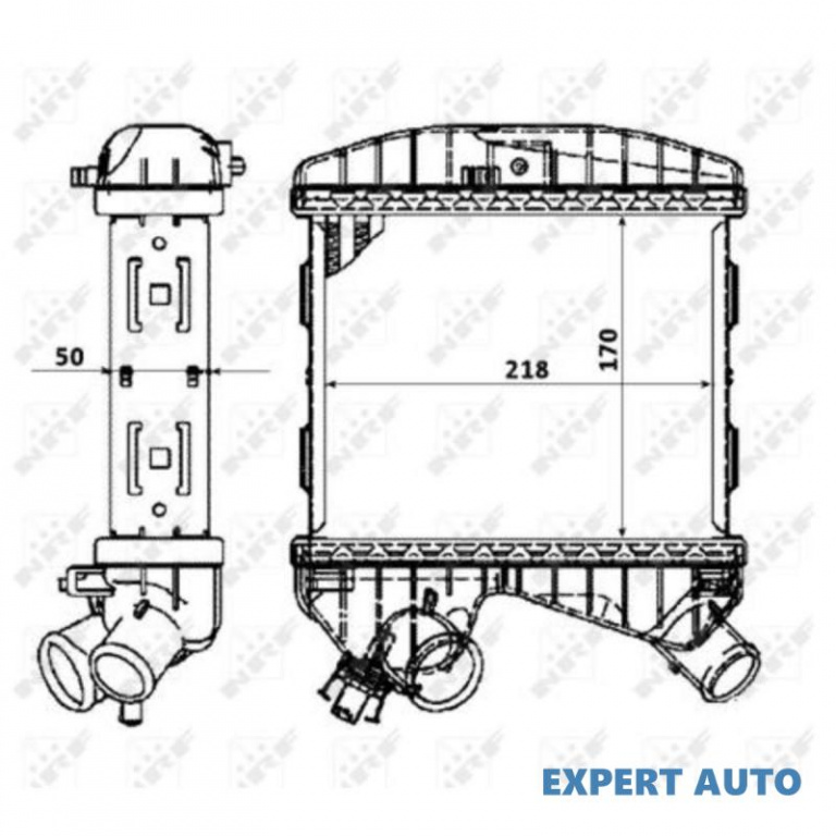 Radiator intercooler Smart FORTWO cupe (450) 2004-