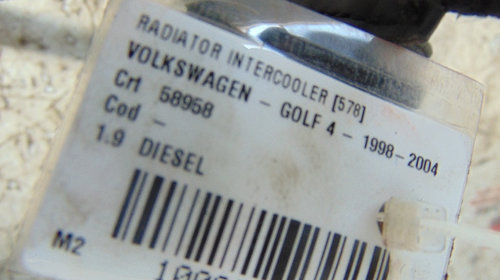 Radiator intercooler Volkswagen Golf 4 ,