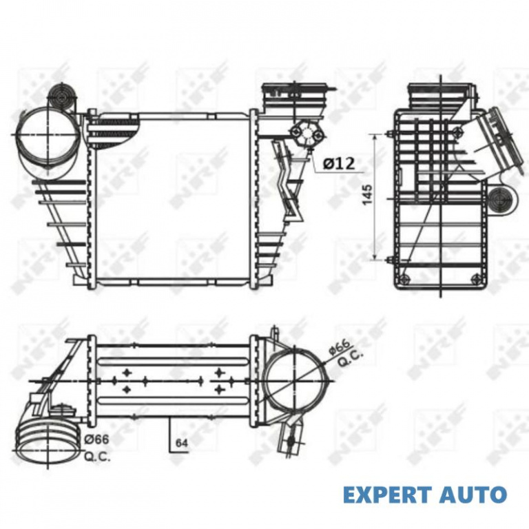 Radiator intercooler Volkswagen VW GOLF Mk IV Estate (1J5) 1999-2006 #2 03004354