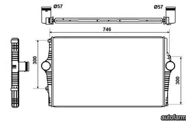 Radiator intercooler VOLVO S80 I TS XY NRF 30501