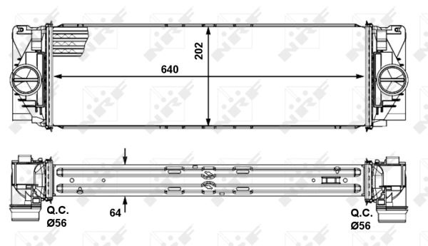 Radiator intercooler VW CRAFTER 30-35 bus 2E NRF 3