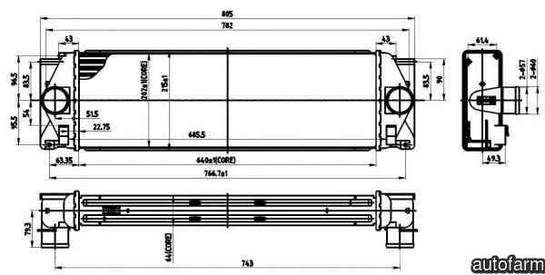 Radiator intercooler VW CRAFTER 30-50 platou / sasiu 2F NRF 30310
