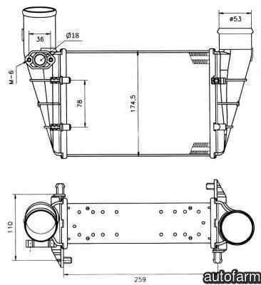 Radiator intercooler VW PASSAT Variant 3B5 NRF 30127A