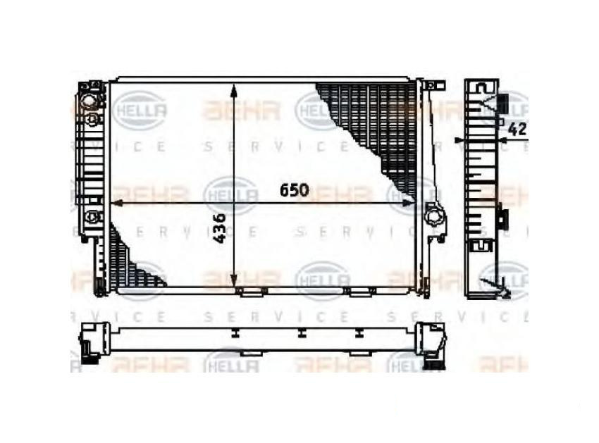 Radiator lichid racire 5 (E34) 1987-1995, 8 (E31) 1990-1999, 7 (E32) 1986-1994