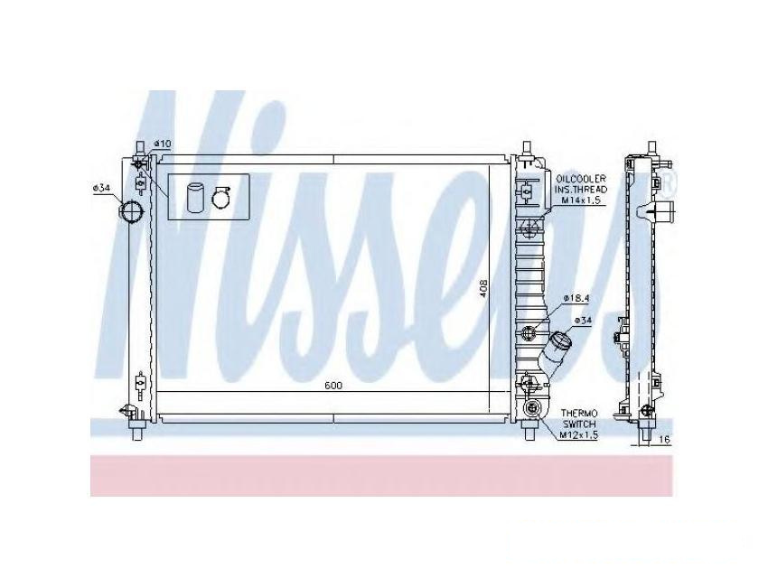 Radiator lichid racire Chevrolet AVEO limuzina (T2