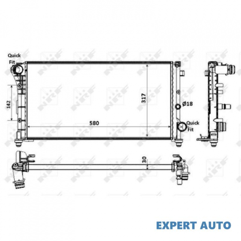 Radiator lichid racire Fiat PANDA Van (169) 2004-2016 #3 01043117