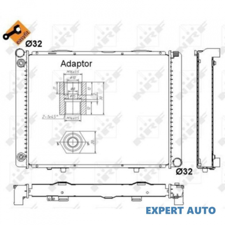 Radiator lichid racire Mercedes 190 (W201) 1982-1993 #8 01062096