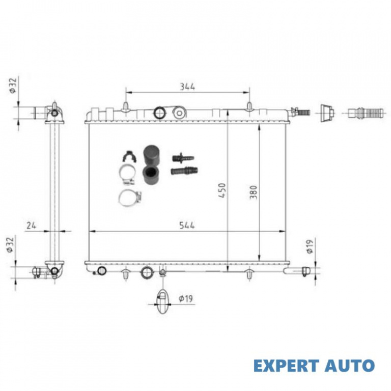 Radiator lichid racire Peugeot RANCH 2008-2016 #2 1033041