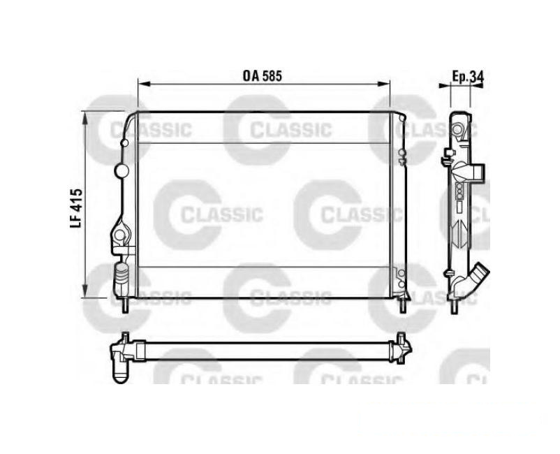 Radiator lichid racire Renault MEGANE I (BA0/1) 19