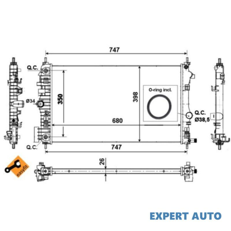 Radiator lichid racire Saab 9-5 (YS3G) 2010-2012 #2 121149