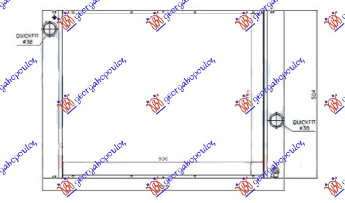 RADIATOR MODELELE BENZINA MANUAL [620X490] BMW SERIA 5 [E60.61] 03-10 059006305 059006305 17117519212
