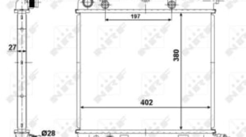 Radiator motor CITROEN C2, C2 ENTERPRISE, C3 I, C3 II, C3 PLURIEL, PEUGEOT 1007, 207 1.1-1.6 d