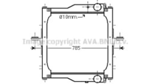 Radiator motor (cu rama) RVI MIDLUM, VOLVO FL II D7E240-DXi7 05.06-