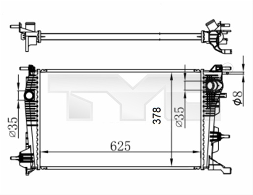 Radiator Motor Tyc Renault 728-0065-R