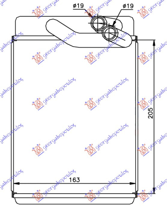 RADIATOR ?NC?LZITOR (BR) (205X165X26) - HYUNDAI HYUNDAI TRAJET 04-08 , HYUNDAI, HYUNDAI TRAJET 04-08, 374906500