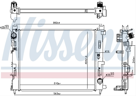 Radiator Nissens Renault 606845