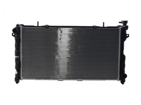 Radiator racire Chrysler Voyager, 01.2005-2005, Dodge Caravan, 01.2005-2005, Motorizare 3, 3 V6 130kw, 3, 8 V6 160kw Benzina, tip climatizare Cu/fara AC, cutie automata, tip Behr, diametru intrare/iesire 39/39mm, dimensiune 768x405x23mm, Cu lipire fa