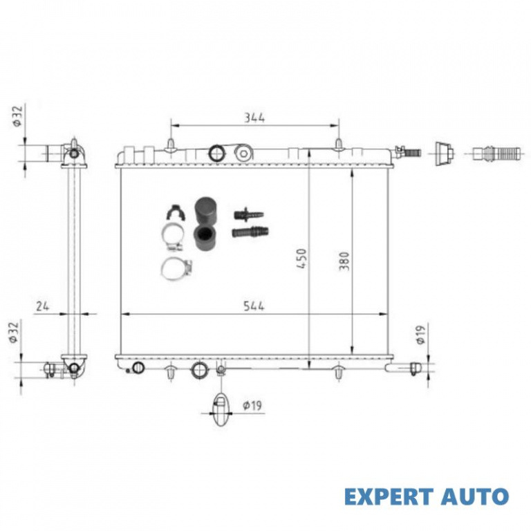 Radiator racire Citroen C4 I (LC_) 2004-2011 #2 1033041