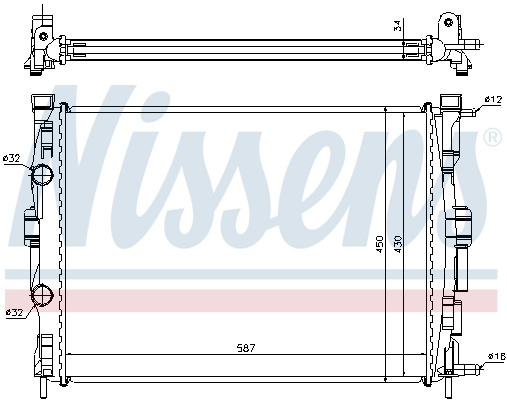 Radiator racire cu apa RENAULT MEGANE II Coupé-Cabriolet EM0/1 NISSENS 63769