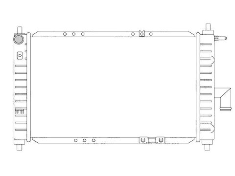 Radiator racire Daewoo Matiz II 2001-2005 , motorizare 1.0 46kw S-TEC, radiator apa 96322941 , 458x295x18 mm aluminiu/plastic