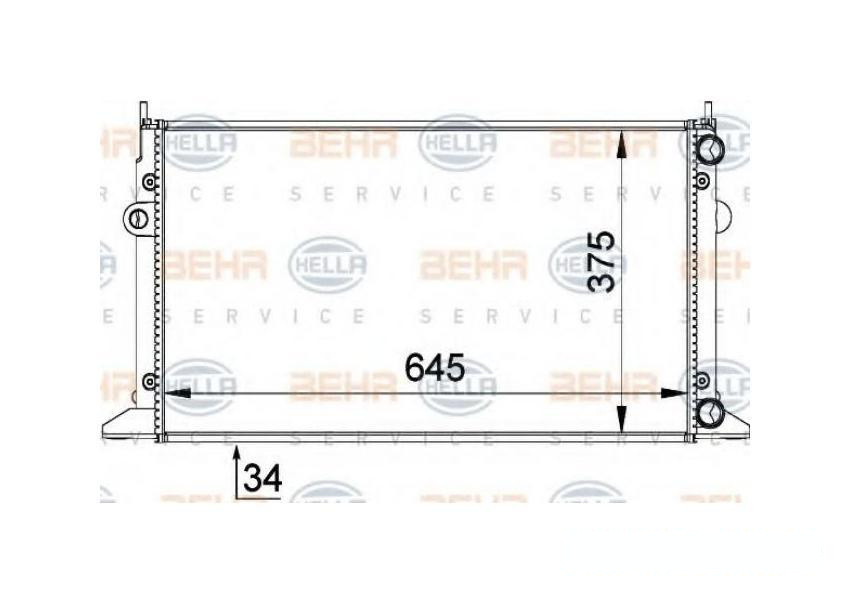 Radiator racire Ford Galaxy (WGR) 1995-2006, SEAT ALHAMBRA (7V8, 7V9) 1996-2010, VW Sharan (7M8, 7M9, 7M6) 1995-2010