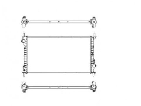 Radiator racire Ford Transit Connect (C170), 12.2004-2006, Motorizare 1, 8 85kw Cu/Fara Ac, 1, 8 Td 55kw Cu Ac, 1, 8 Tdci 66kw Cu Ac Diesel/Benzina, cutie Manuala, dimensiune 702x386x24mm, Cu lipire fagure prin brazare, Aftermarket