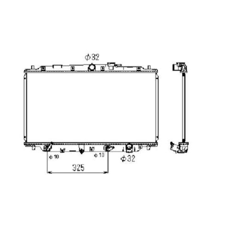 Radiator racire Honda Prelude, 02.1992-01.1997, Motorizare 2, 3 118kw Benzina, cutie Automata, tip Denso, diametru intrare/iesire 32/32mm, dimensiune 698x375x16mm, Cu lipire fagure prin brazare, Aftermarket