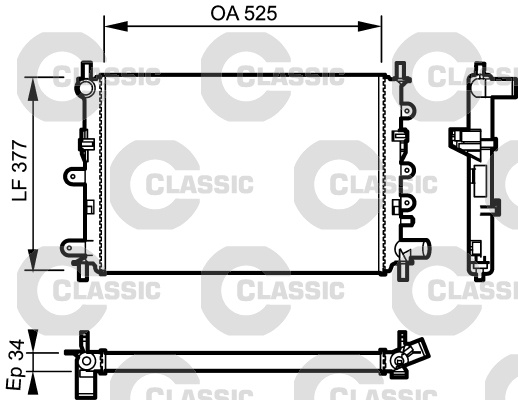 Radiator, racire motor (230856 VALEO) FORD