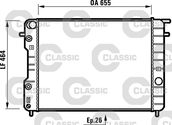 Radiator, racire motor (231840 VALEO) OPEL,VAUXHALL