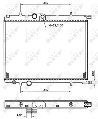 Radiator racire motor 519524 NRF pentru CitroEn Berlingo CitroEn Xsara Peugeot 307 Peugeot Grand Peugeot Partner Peugeot Ranch CitroEn C4