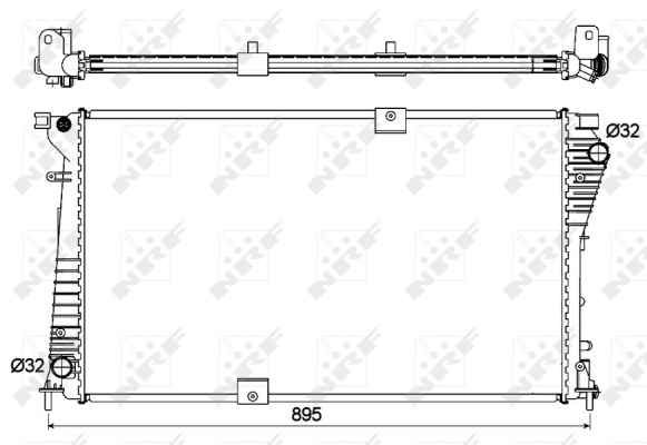 Radiator, racire motor (53123 NRF) NISSAN,OPEL,RENAULT,VAUXHALL MASTER|PRIMASTAR|TRAFIC II|TRAFIC, TRAFIC II|VIVARO