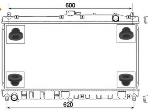 Radiator racire motor 53317 NRF pentru Mazda Mx-5