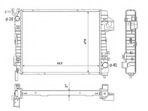 Radiator racire motor 53712 NRF