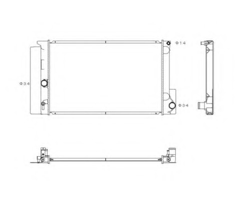 Radiator racire motor 53763 NRF pentru Toyota Altis Toyota Corolla Toyota Axioaltis Toyota Auris Toyota Blade Toyota Avensis Toyota Verso